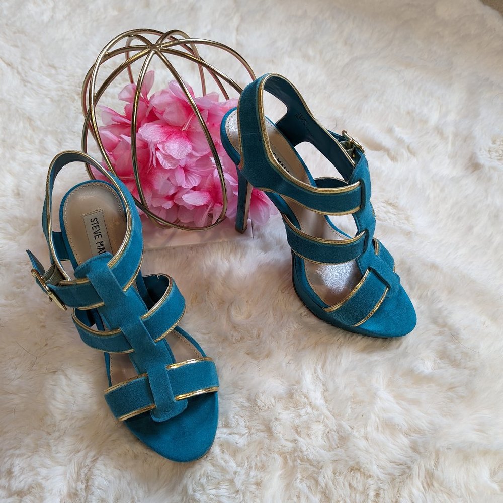 Steve Madden Tessyy Teal sandals, size 8.5